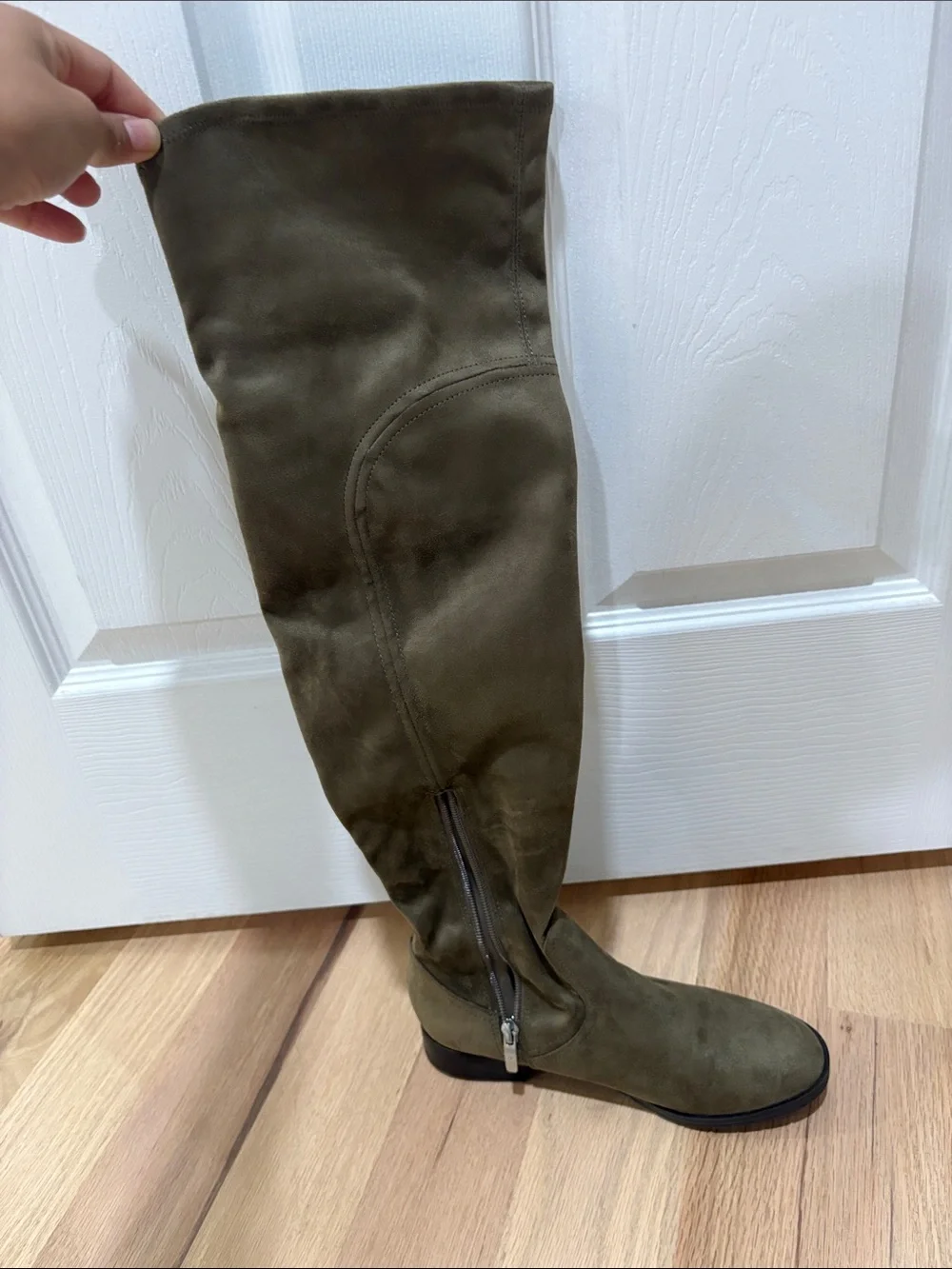 Marc Fisher Olive Over-the-Knee Suede Boots